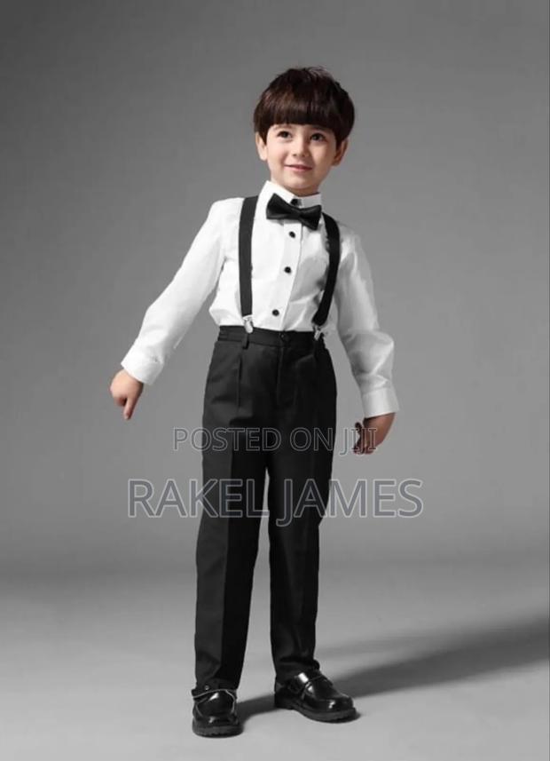 Black Suspender and Bowtie - main view