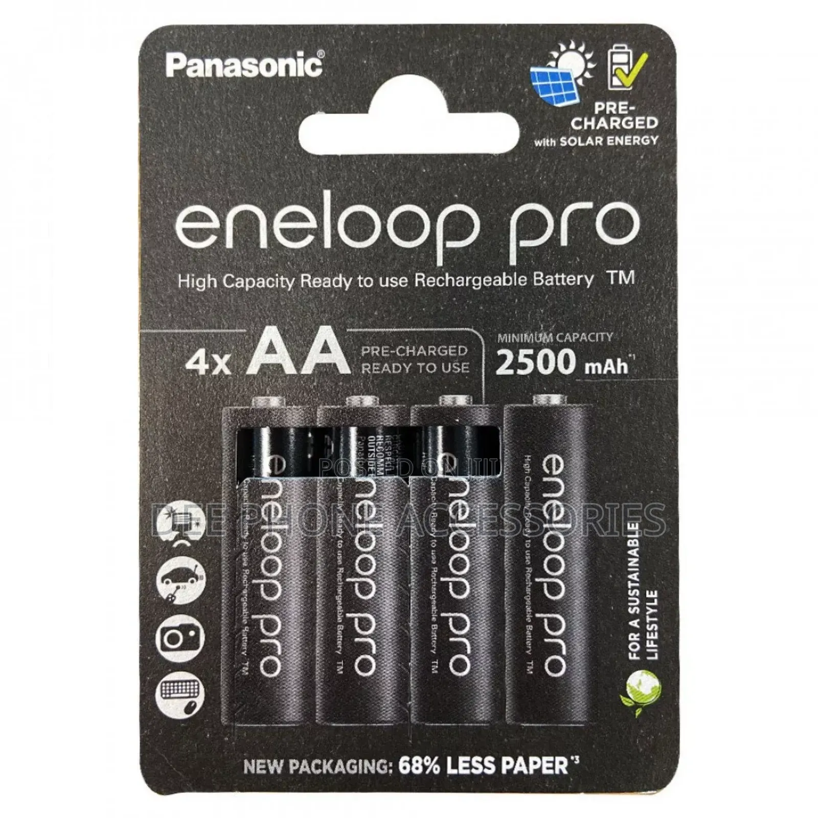 Eneloop Pro 4 Aa Black Rechargeable Batteries