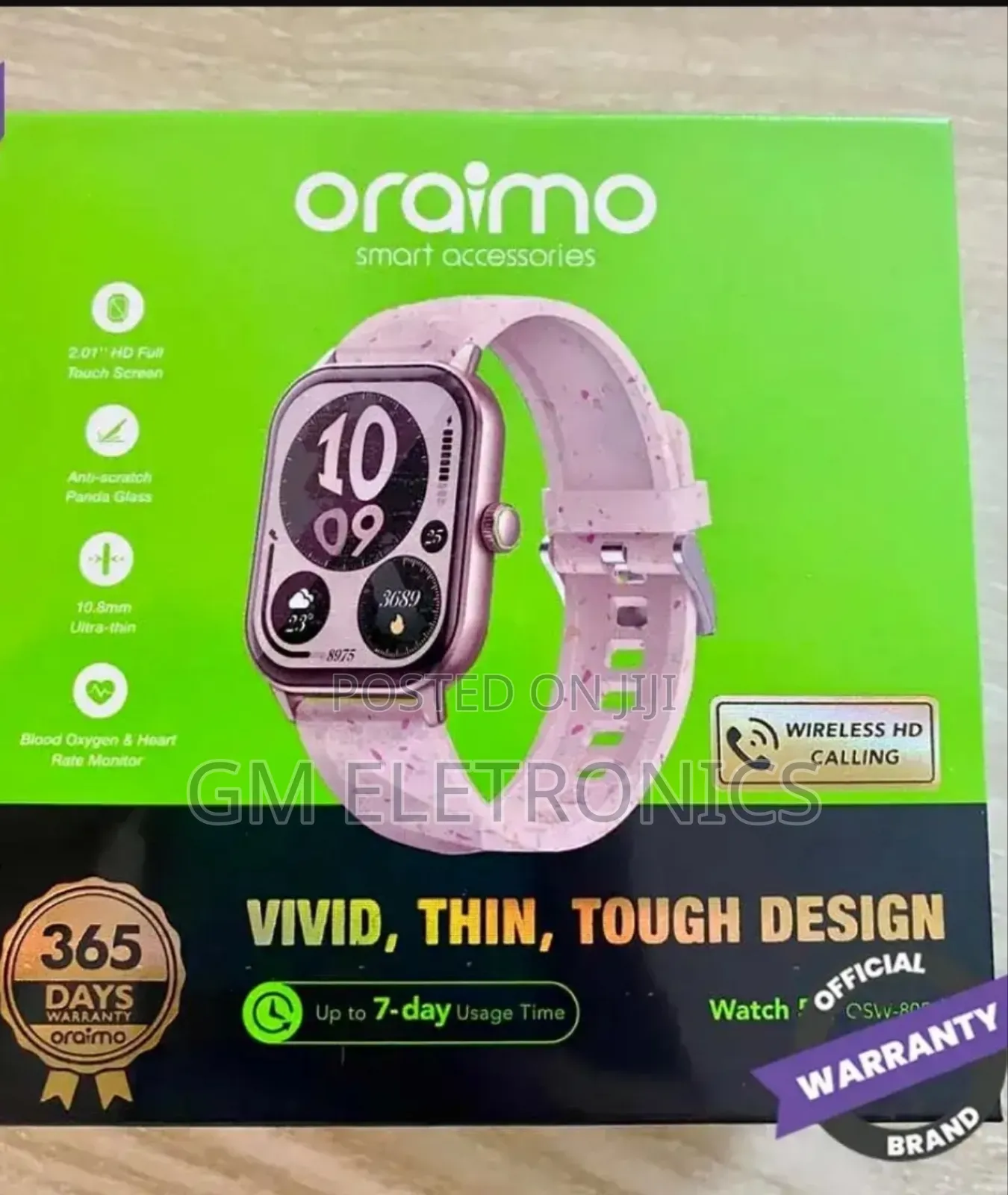 Oraimo Watch 5 Calling Ladies Smart Watch – Berry Grey.