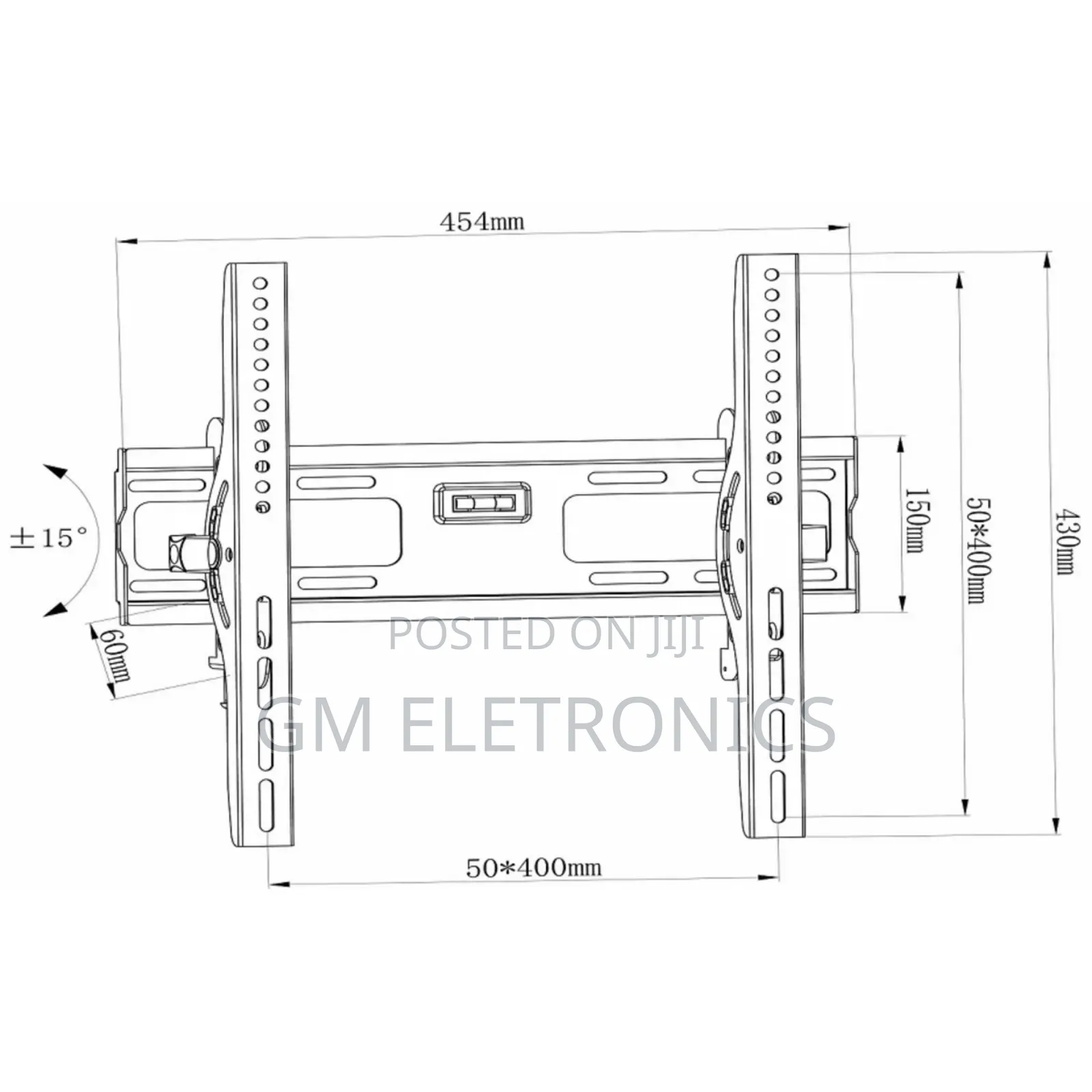 Classic Tilting Tv Wall Mount Sh 44t- 32"-60" Led LCD Tvs.