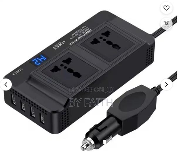 Dc to Ac Power Inverter 200w 12v to 110v With 4 Usb Ports Ad