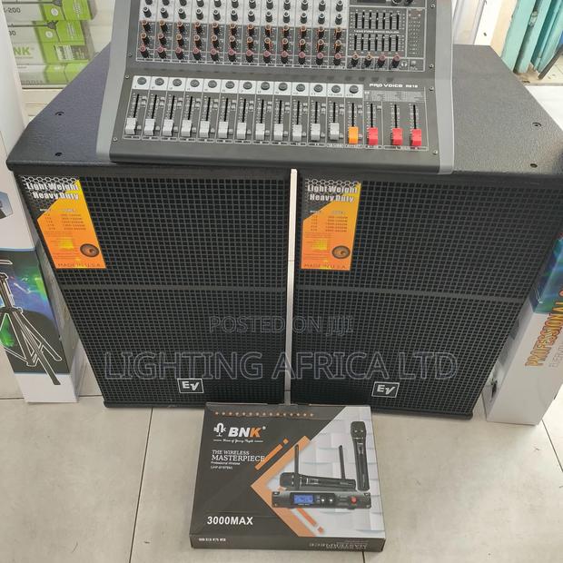 New 12 Channels Sound System -(2)Ev 15" Mid Speaker's - BNK Wireless - thumbnail 2