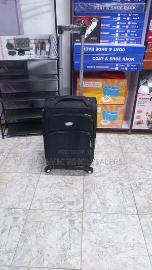 Small Black Fabric Suitcase Bag - thumbnail 2