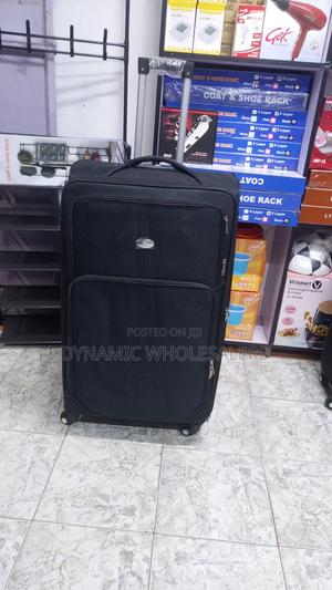 Extra Large Black Fabric Suitcase - thumbnail 2
