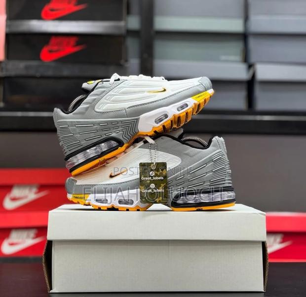 Air Max Plus 3 White Wolf Grey Yellow Black - main view