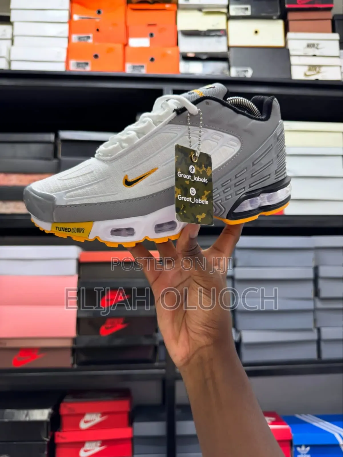 Air Max Plus 3 White Wolf Grey Yellow Black