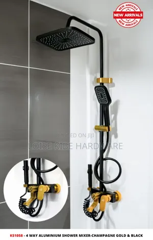Gold and Black Shower Mixer Available