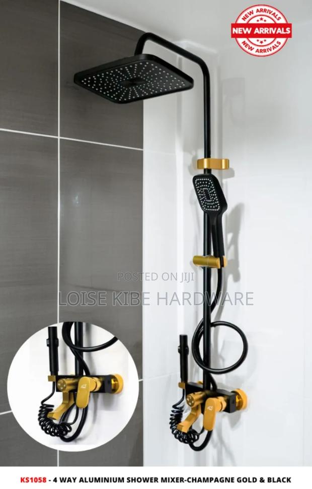Gold and Black Shower Mixer Available