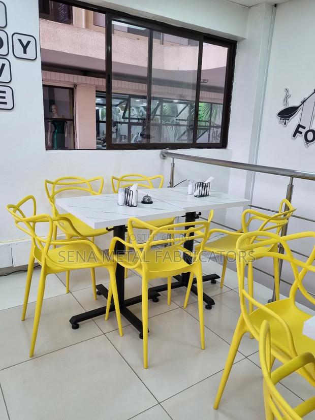 Restaurant Table With Black Powder-Coated Leg Stands - thumbnail 2