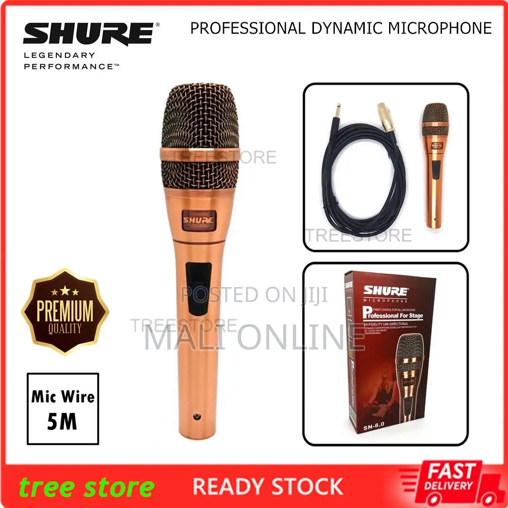 Shure Sn 8.0 Professional Dynamic Vocal Microphone