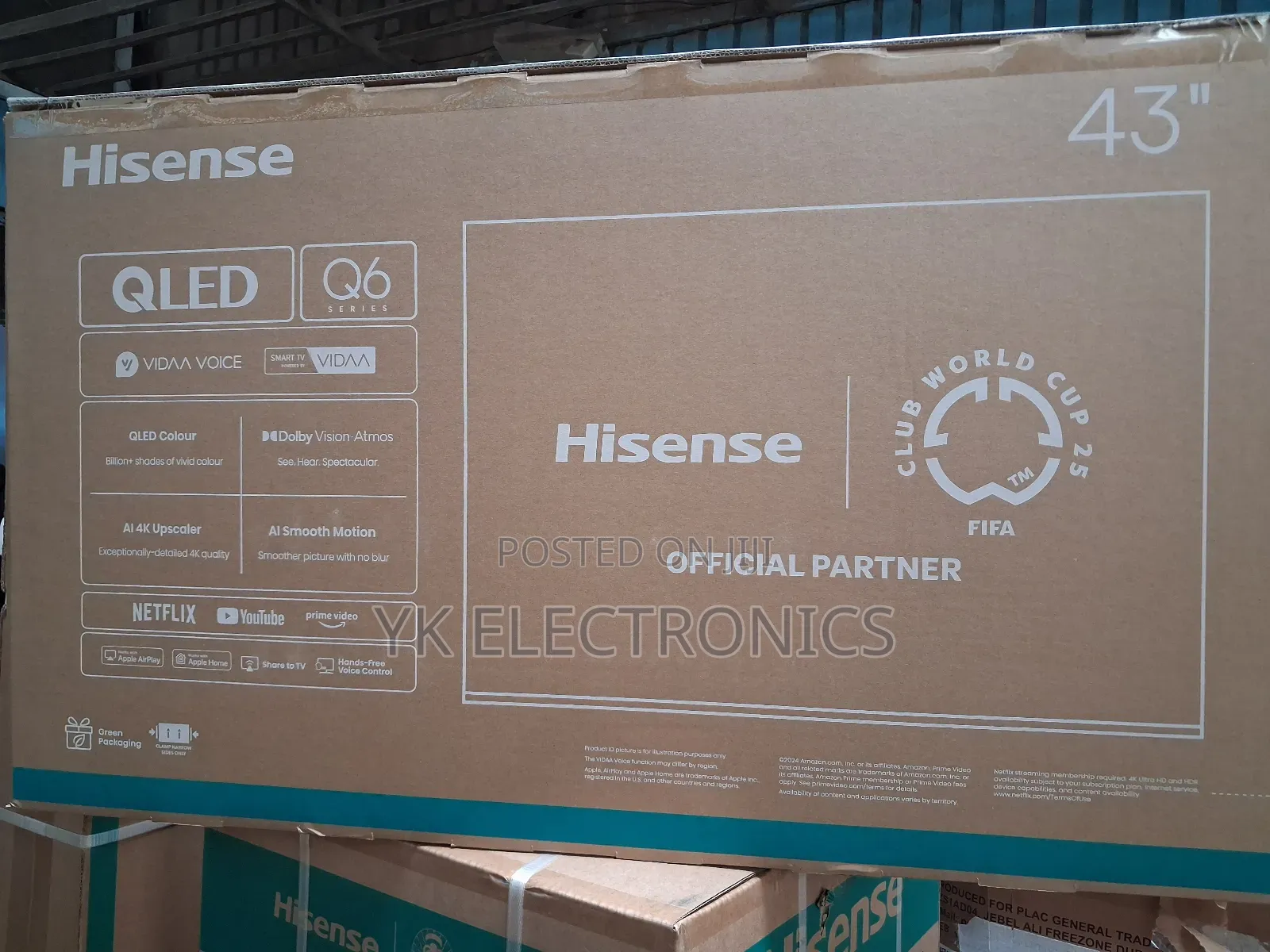 Hisense 43inch Qled TV Vidaa, 43q6qnken