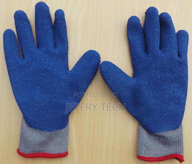 Ansell 80-100 Powerflex Palm-side Coated Grey/Blue Gloves - thumbnail 2