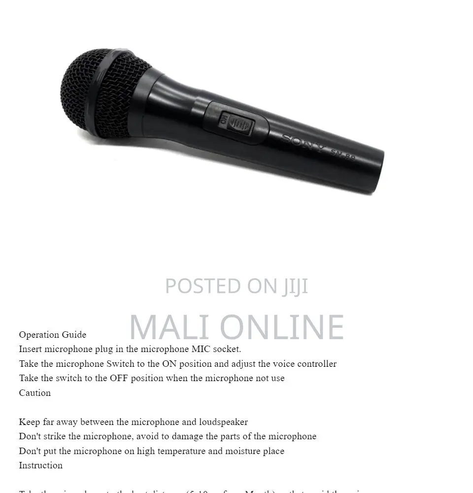 Sony Sn-89a Uni-directional Dynamic Vocal Microphone Wired