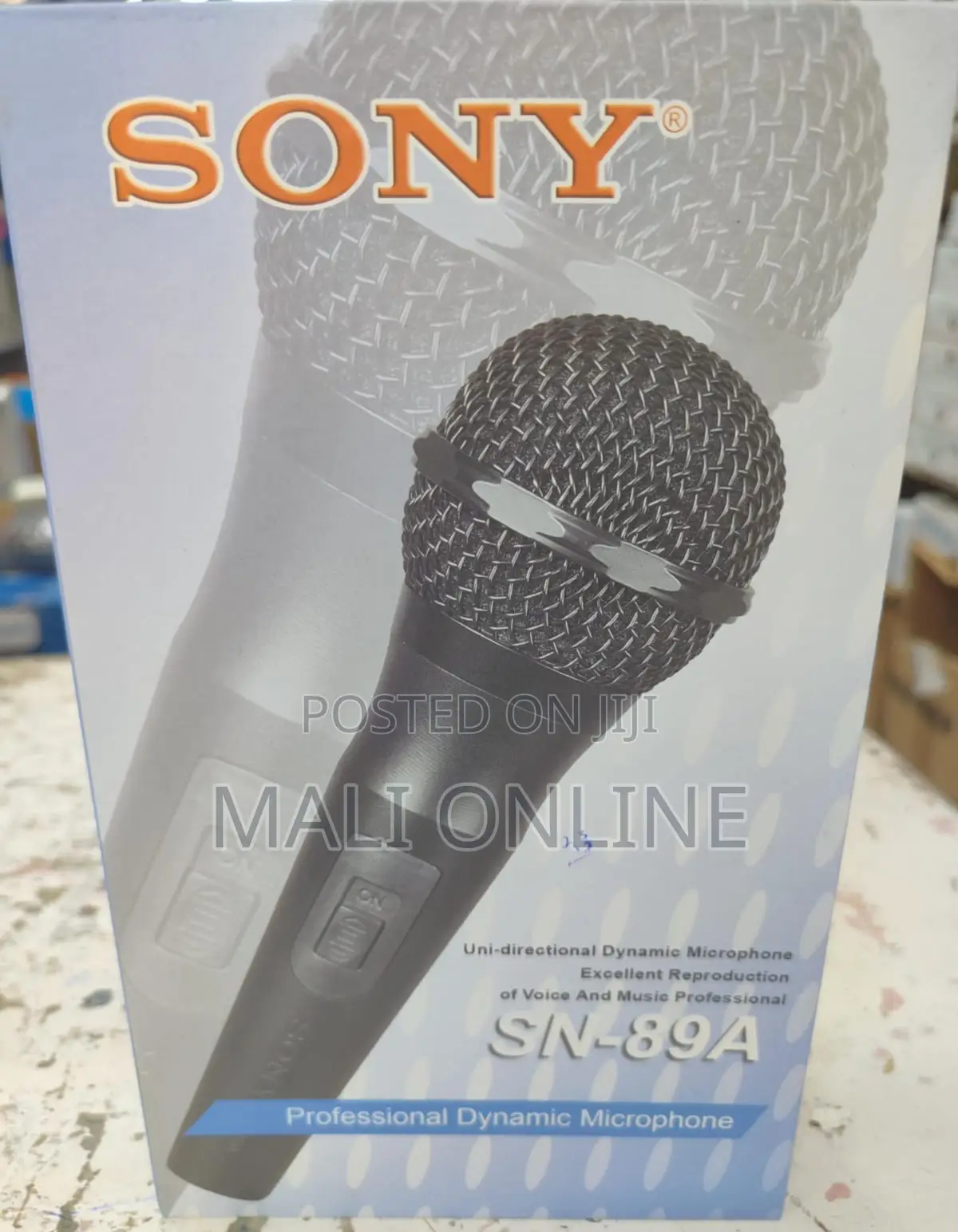 Sony Sn-89a Uni-directional Dynamic Vocal Microphone Wired