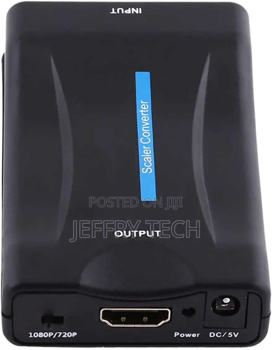 Scart to Hdmi Converter, Audio Video Converter Scaler Adapte