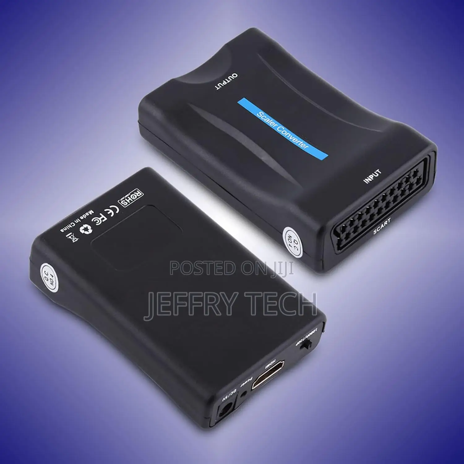 Scart to Hdmi Converter, Audio Video Converter Scaler Adapte