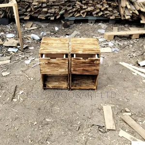 Solid Wood Rustic Night Stand/Side Bed Cabinet