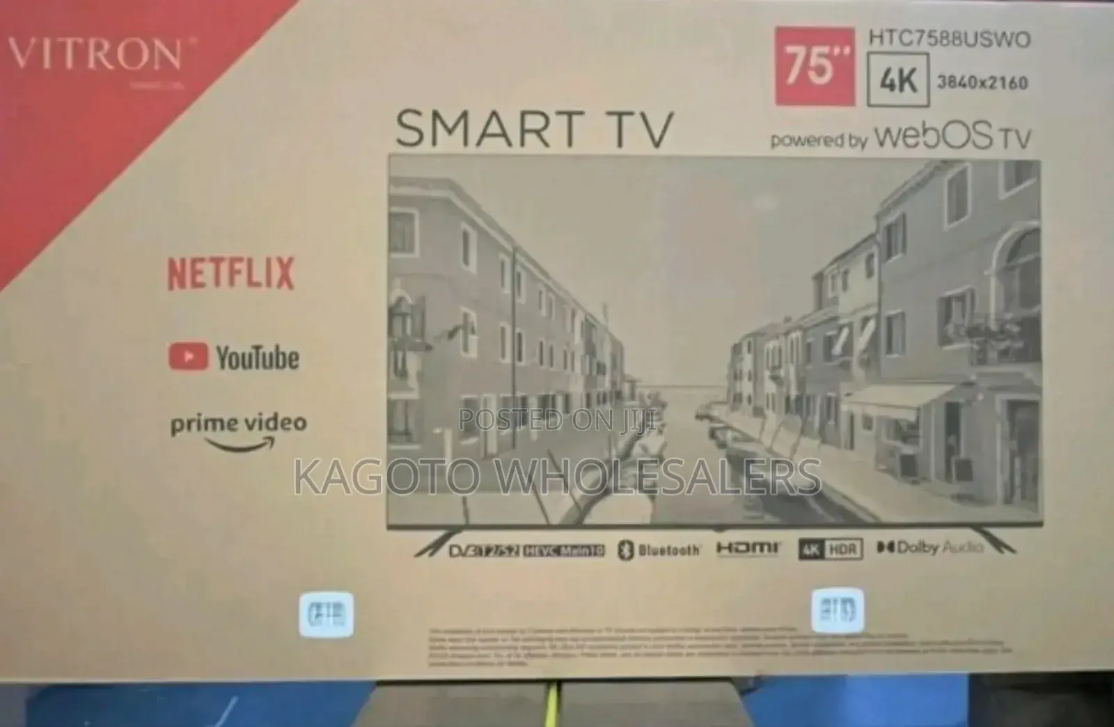 Restocked Brand New V75inches Vitron 75inches Smàrt Tv