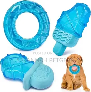 Puppy Chew Freezer Dog Toy Teething Chew, Ice Cream Shape
