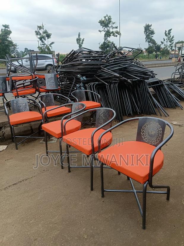Powder Coated Restaurant Orange Chairs  - main view