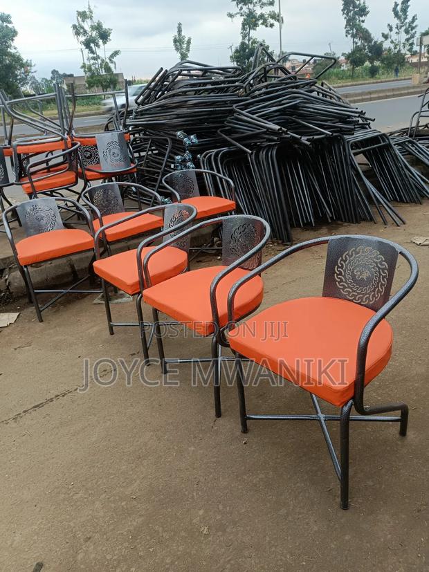 Powder Coated Restaurant Orange Chairs  - thumbnail 2