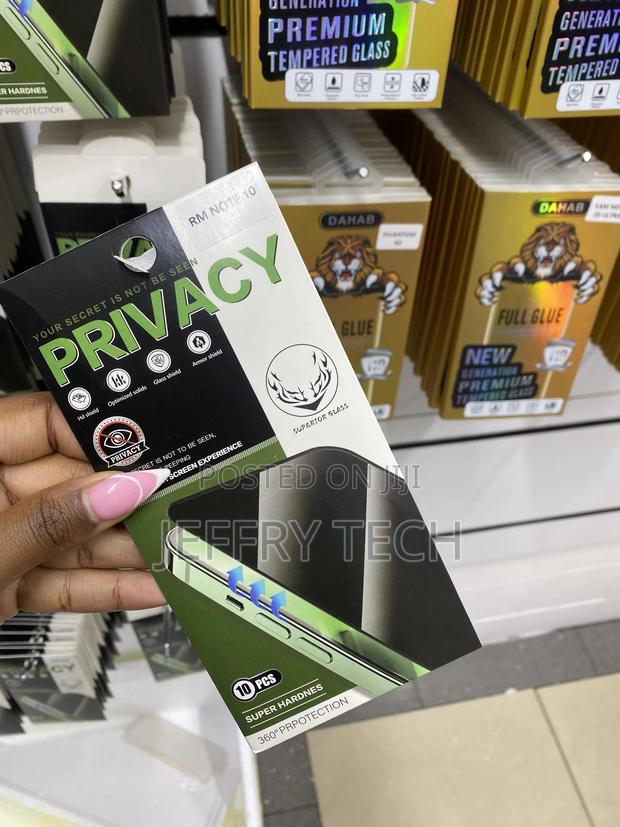 Trete Privacy Screen Protector Glass for Redmi Note 10 - thumbnail 3