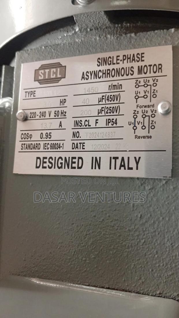 Electric Motor 3hp, Low Speed Single Phase - thumbnail 2