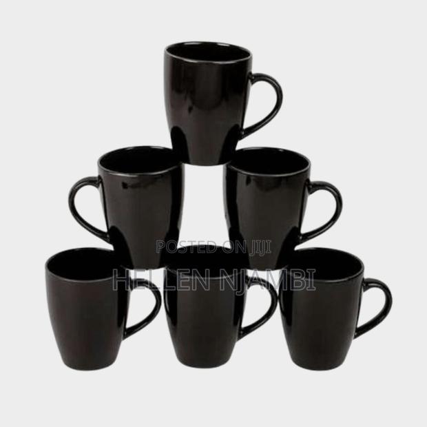 Set of 6 Luminarc New Morning Black Cups