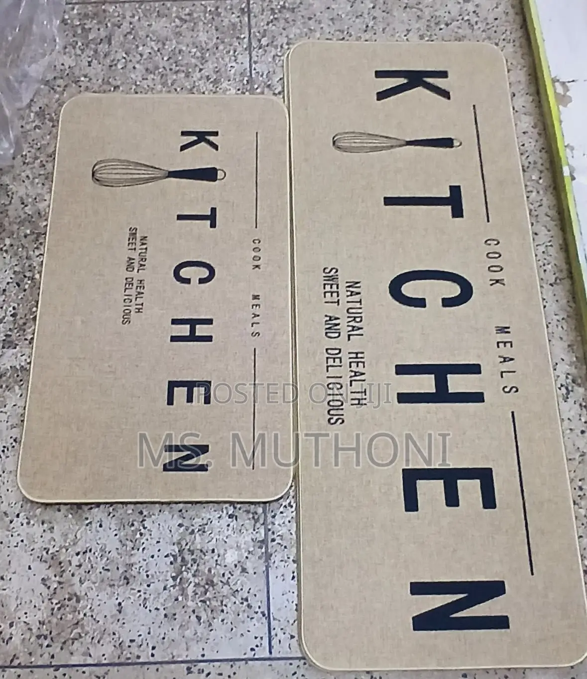 Quality Heavy 2 in 1 Rubber Bottom Kitchen Mats
