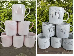 6pcs Ceramic Assorted Cups (3pink +3grey)