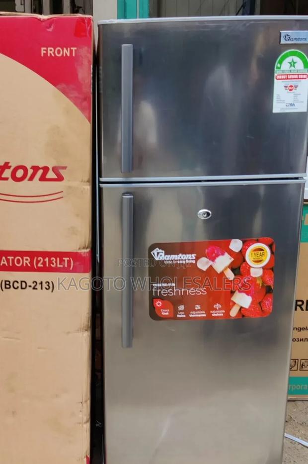 Ramtons Double Door Refrigerator 213litres Grey R213gr