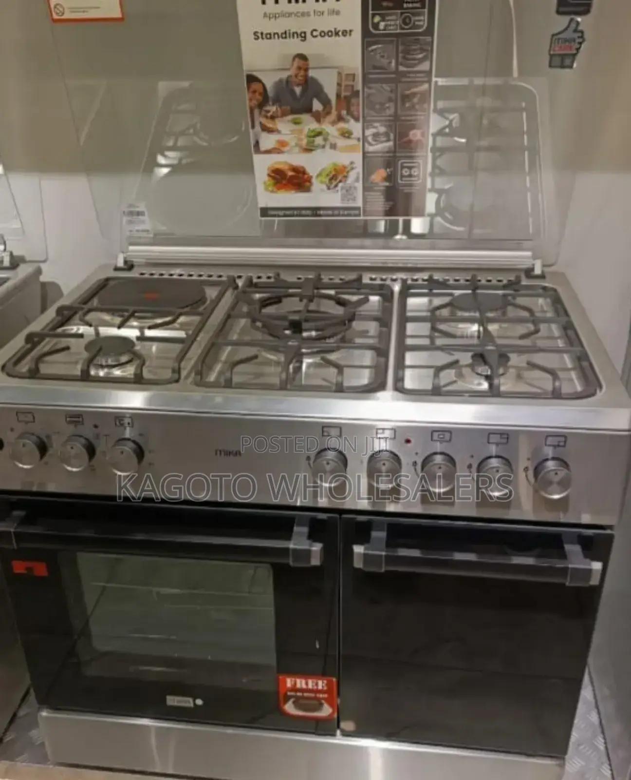 Mika Standing Cooker, 90cm X 60cm, 4 Gas Mkb4