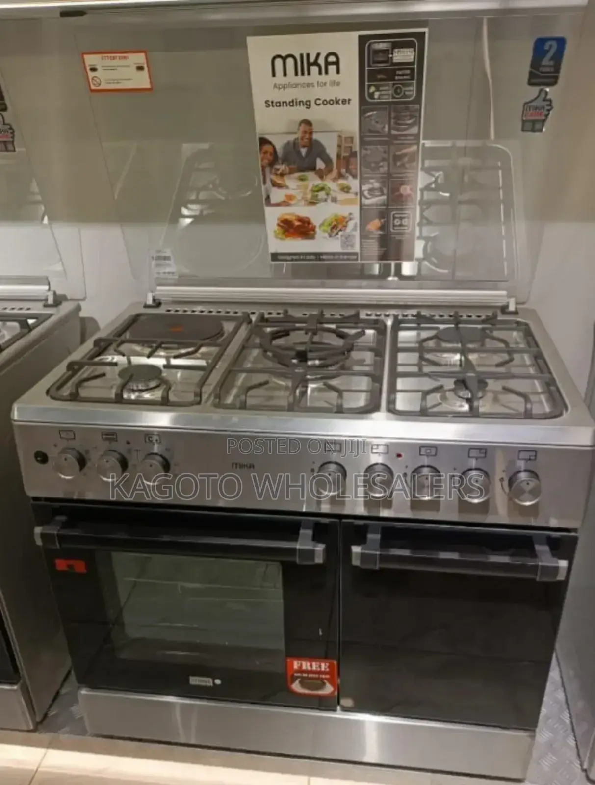 Mika Standing Cooker, 90cm by 60cm, 4 Gas Pool Jet Mkb4
