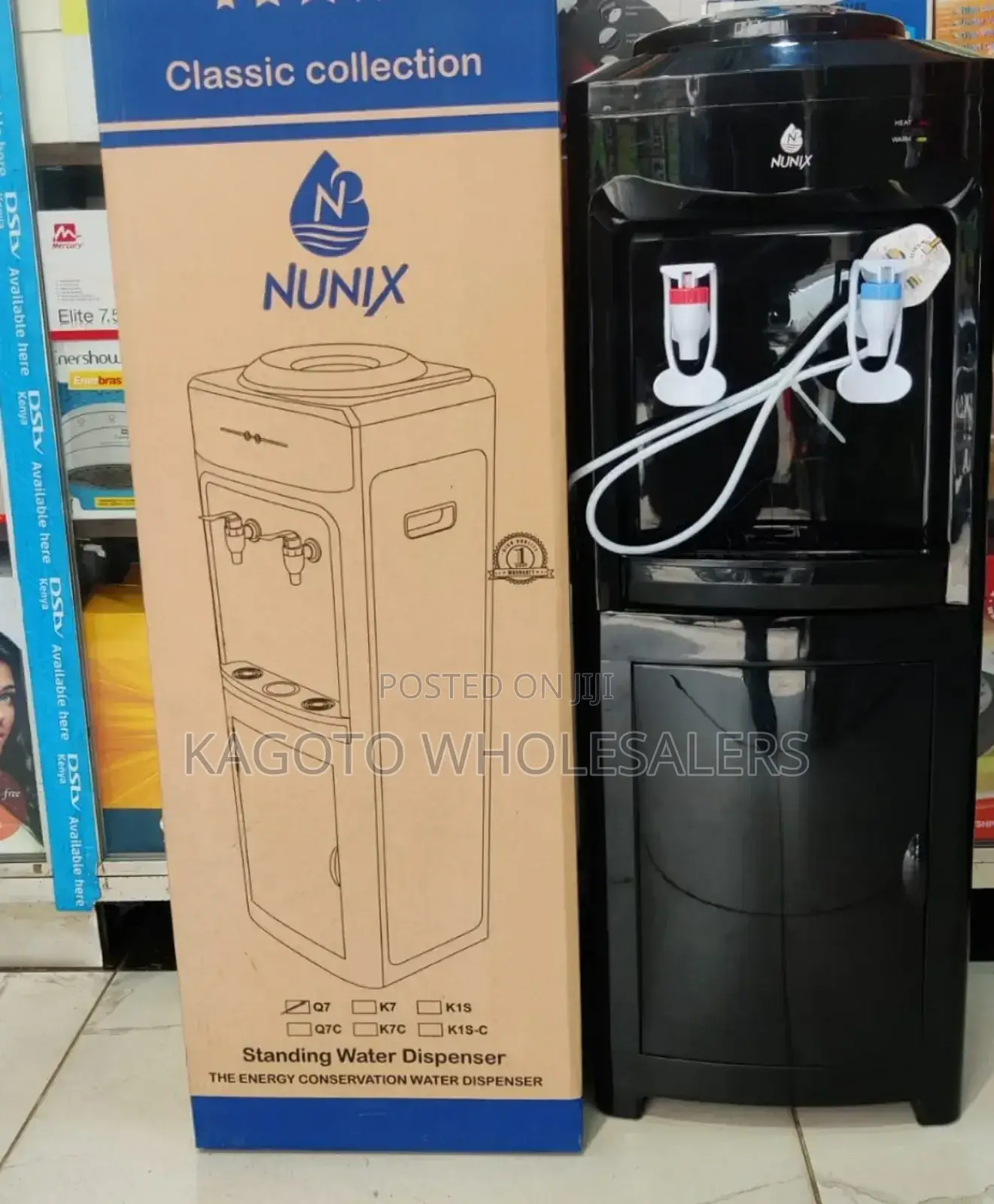 Nunix Water Dispenser Hot + Normal Q7 Black Nu-2t