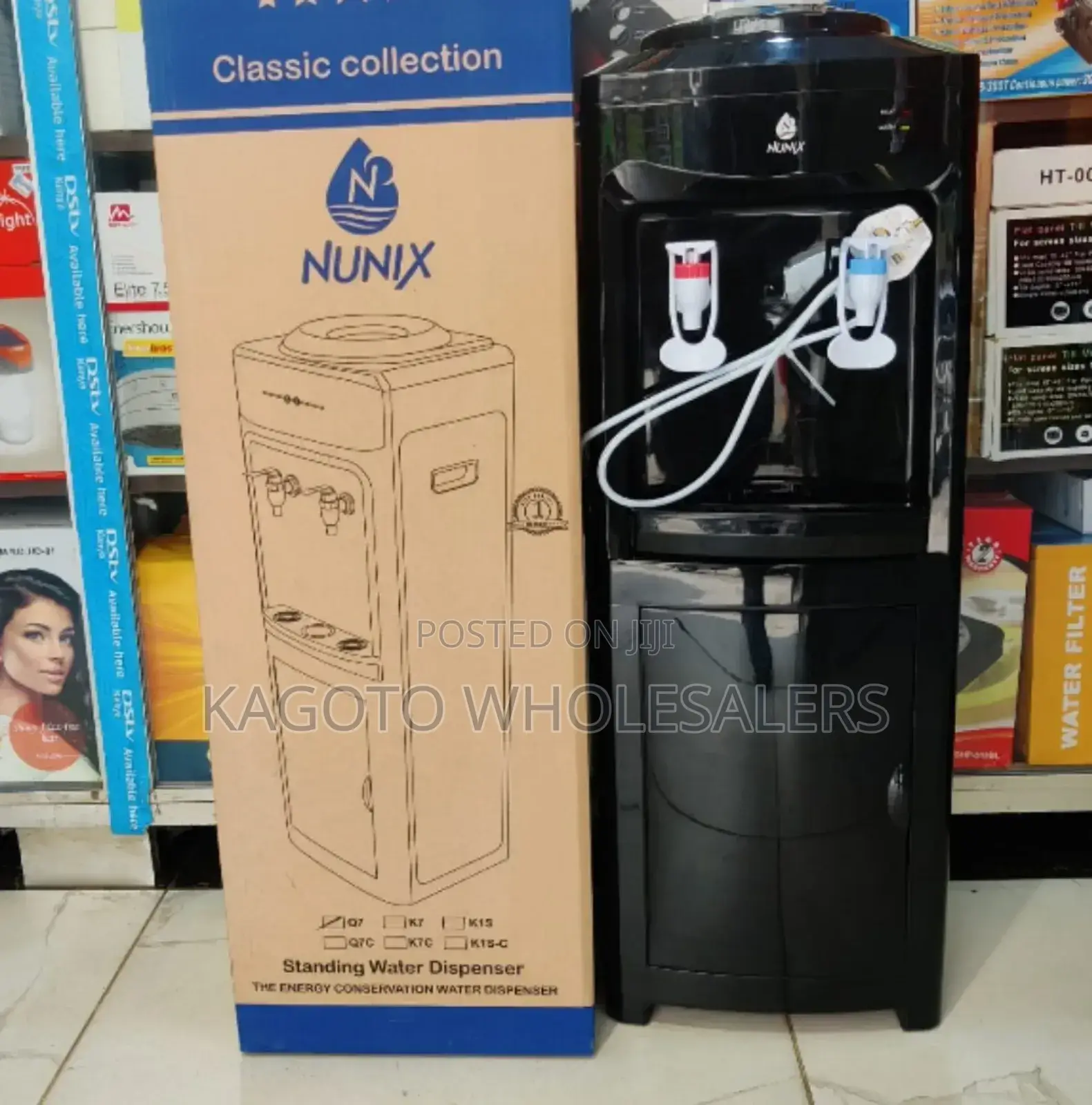 Nunix Dispenser Hot and Normal Q7 Black Nu-2t