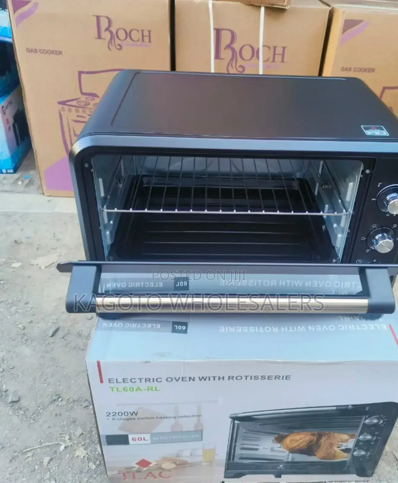 60 Litres Tlac Electric Oven Plus Rotisserie Black Tl60m