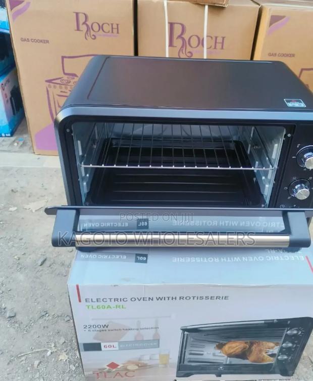 60 Litres Tlac Electric Oven Plus Rotisserie Black Tl60m