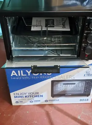 20 Litres Ailyons Electric Oven Black 1000watts A8018b