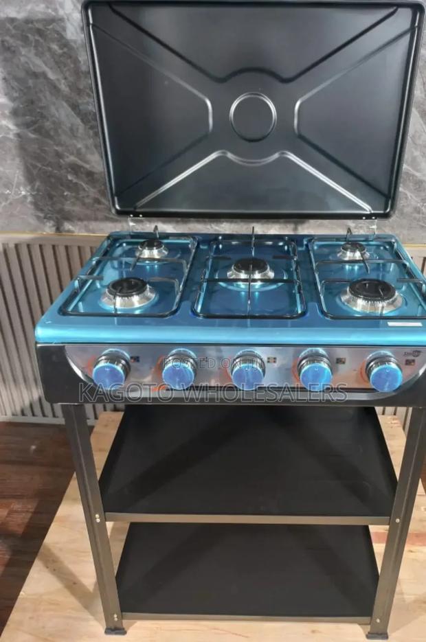 Starlux 5 Burner Free Standing Cooker Plus Shelves Sr5