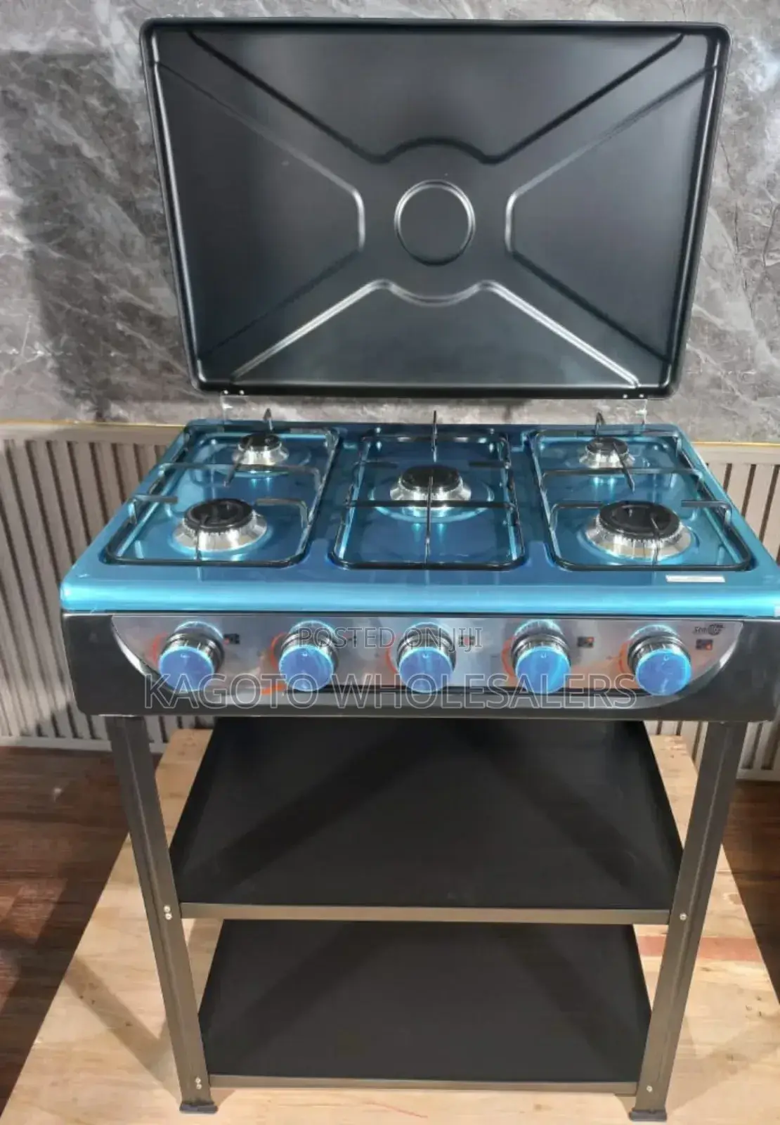 Starlux 5 Burner Free Standing Cooker + Shelves Sr5