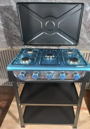 Starlux 5 Burner Free Standing Cooker + Shelves Sr5