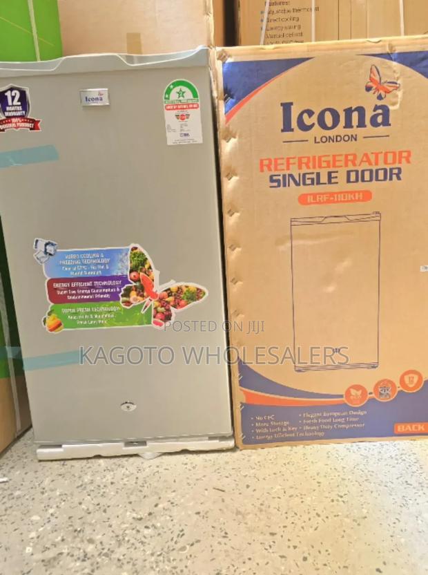 90 Litres Icona Single Door Fridge Silver I90l/Sd