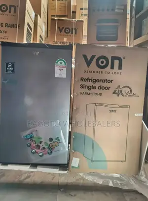 Von 90 Litres One Door Refrigerator Grey VRT-90l/DDF