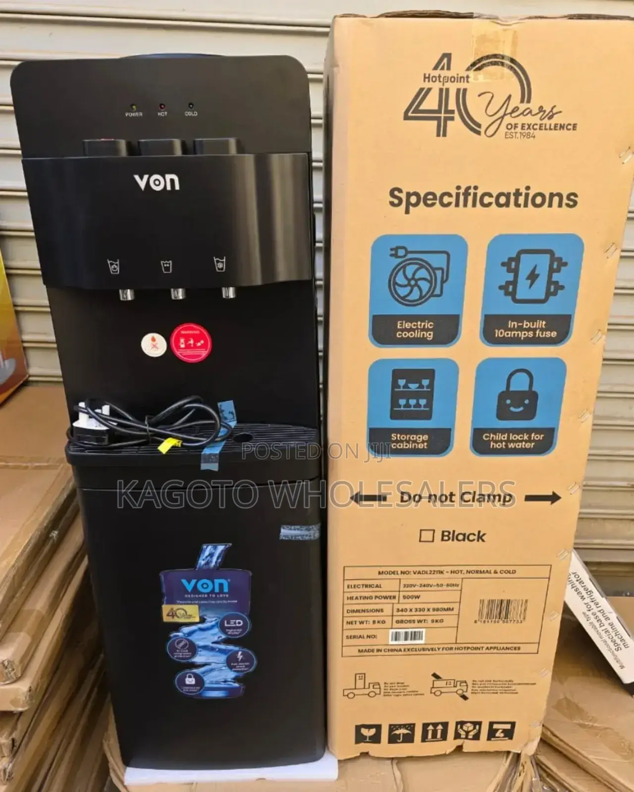 Von Hot Normal Cold 3 Taps Water Dispenser VRT-3t