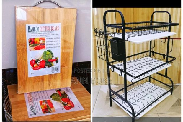 ` 3 Tier Dish Rack`` `And Bamboo Chopping Board Combo. - main view