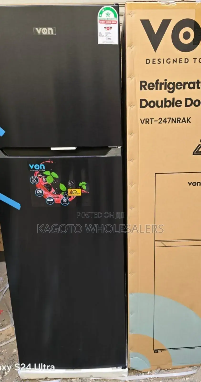 Von 247 Litres Nofrost Double Door Refrigerator Vr/247f