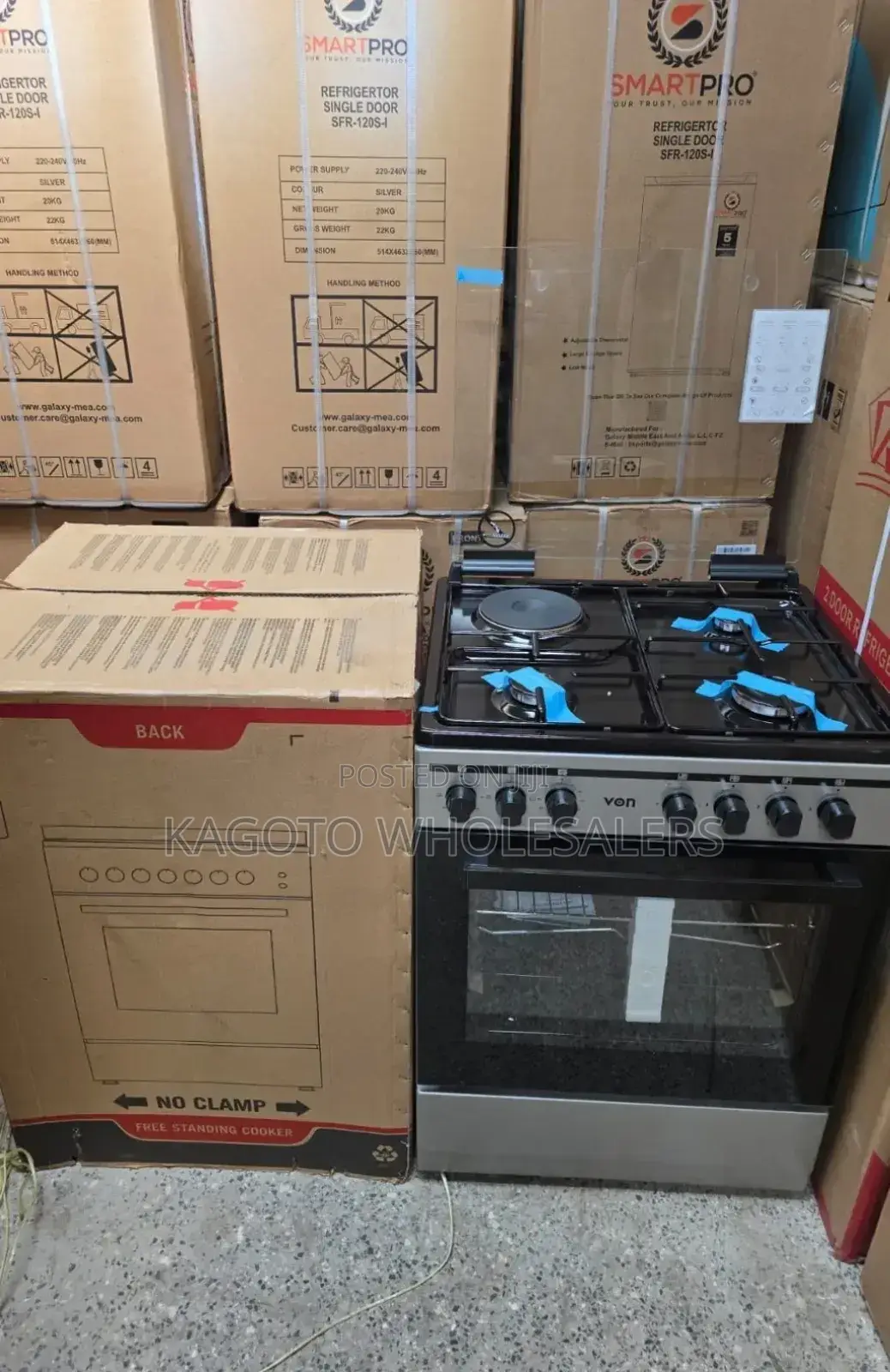 60*60 Von Cooker 3 + 1 Electric Standing Cooker Vr3g/Ec