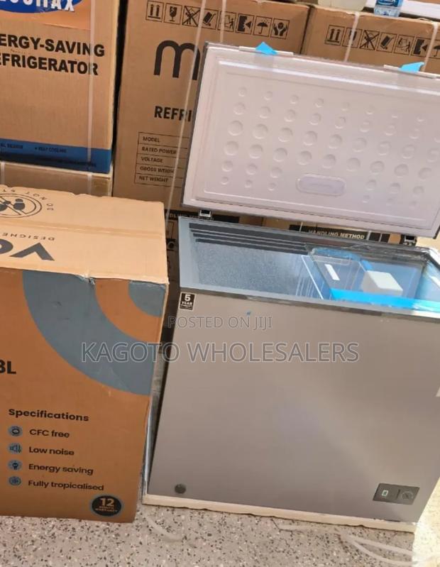 Von 198litres Chest Deep Freezer Silver Colour VRT/198-DFR/S