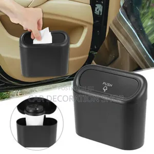 Portable Hanging Garbage Car Trash Can With Lid