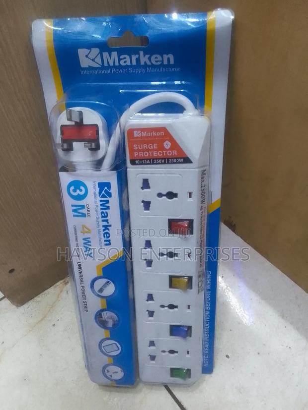 Marken 4 Way Extension With Surge Protector - main view